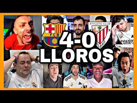 🤣🔥THE BEST MADRID FANS' CRYING OUTS IN THE BARCELONA 4 ATHLETIC CLUB 0 MATCH