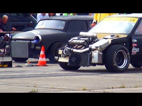 Opel Corsa WALAS Tuning vs Trabant Drag Race Quarter Mile Race Engine Blow Up