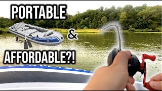Fishing from an inflatable boat?! (This boat fits in your trunk!)