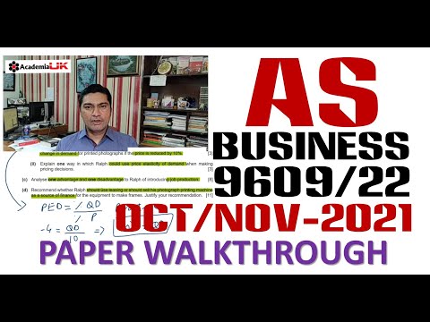AS BUSINESS 9609 Paper 2 OCT/NOV 2021 - HOW TO SOLVE and ATTEMPT - WALKTHROUGH Sir Abdullah YUSUFI