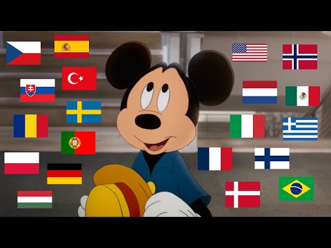 Mickey Mouse talks to Walt Disney in DIFFERENT LANGUAGES