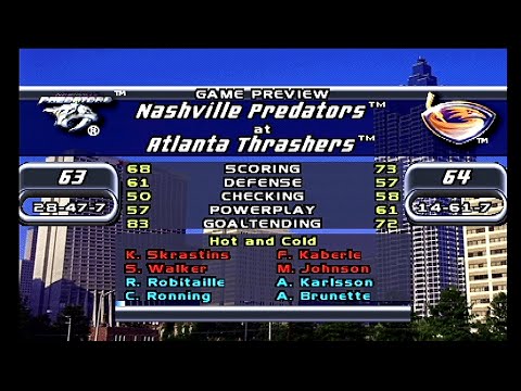 NHL 2001 (PS1) Predators vs Thrashers