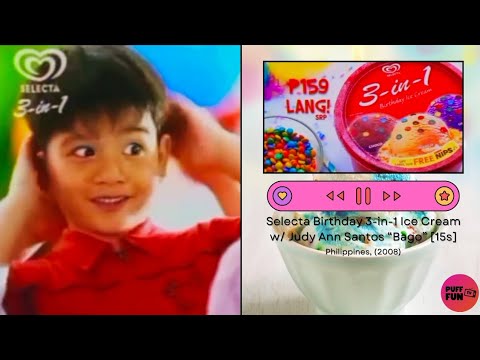 Selecta 3-in-1 Birthday Ice Cream w/ Judy Ann Santos “Bago” [15s] - Philippines, 2008