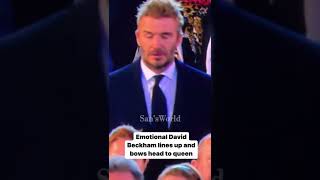 David Beckham joins queue to pay tribute to Queen IN TEARS #davidbeckham #queenelizabeth #shorts