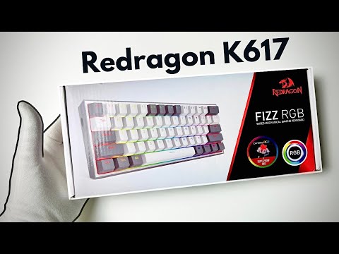 Redragon K617 Fizz Mechanical Keyboard Unboxing + Gameplay