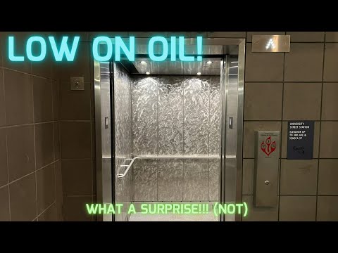 VIOLENTLY LOW ON OIL | Montgomery Hydraulic Elevator | Exit C | Univ Street Station | Seattle, WA