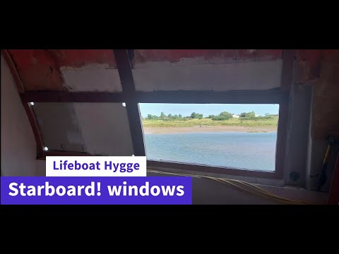 Lifeboat conversion Ep. 38: First windows going in on the starboard side!