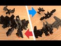 Micro LEGO brick fighter jet transformer mech - Batjet Machine (similar to Batwing)
