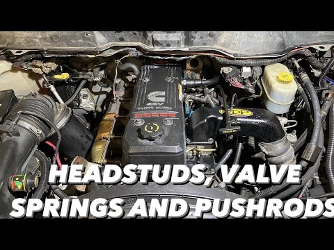CUMMINS HEADSTUDS, VALVE SPRINGS, AND PUSH ROD INSTALL