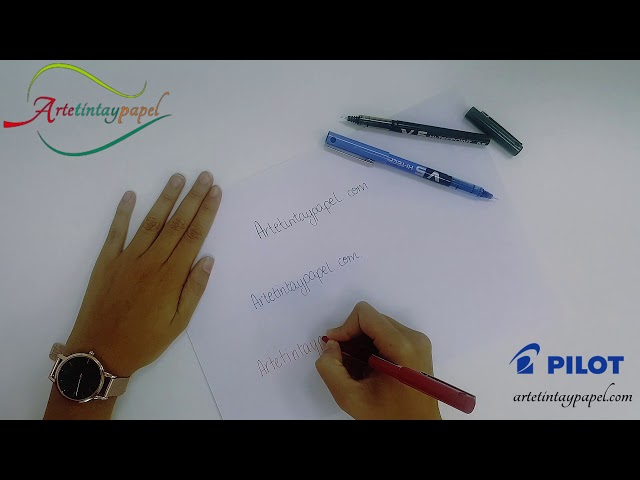 Vídeo relacionado con PILOT - Caja de 4 V5 - Bolígrafos Roller con Tinta Líquida - Punta de Aguja Fina para Escritura Suave y Precisa - Secado Rápido - Antimanchas - Azul - Punta Fina (0,5mm)