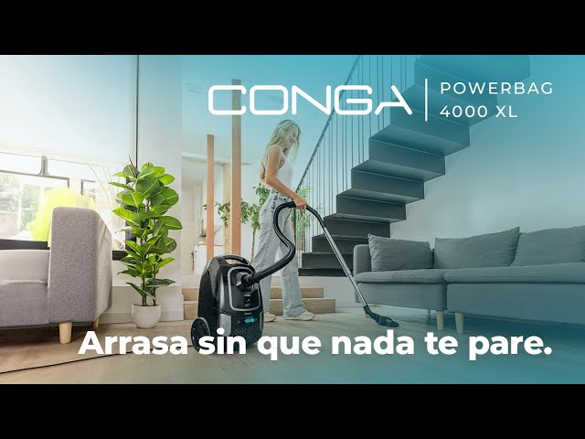 Aspirateur traîneau Cecotec Conga Powerbag 4000 XL avec sac et câble 890W noir video