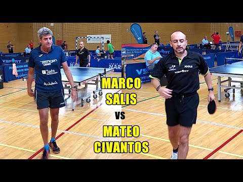 Marco SALIS vs Mateo CIVANTOS | FASE FINAL Liga andaluza VETERANOS Tenis de Mesa, MÁLAGA 2022