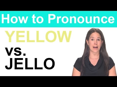 How to Pronounce YELLOW vs. JELLO - [j] vs. [dʒ] - American English