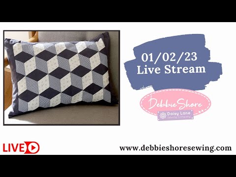 01/02/23 Debbie Shore's Live stream, today it's English paper piecing