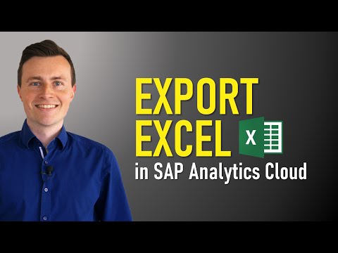 Export to Excel in SAP Analytics Cloud