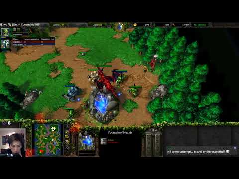 Zihaitun (NE) vs Fly100% (Orc) - WarCraft 3 - Concealed Hill - WC2483