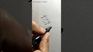 Super Satisfying art of creating numbers in 3D shadow lettering #shortsfeed #3d