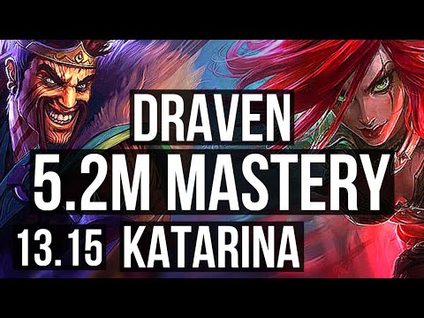 DRAVEN vs KATA (MID) | 5.2M mastery, 500+ games, Dominating | KR Diamond | 13.15
