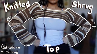 🧶knitting the cutest top for fall 🍂 | knit with me / tutorial
