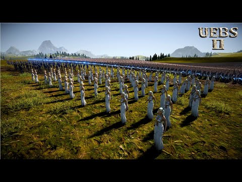 CAN 300 HEROES PROTECT 100,000 LASER KNIGHTS vs 2,150,000 ORCS & TROLLS? | UEBS 2