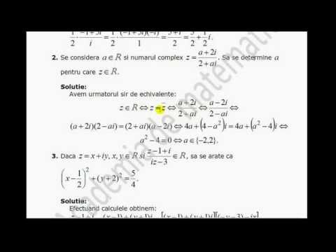 X-Numere complexe-Forma algebrica a unui numar complex-Exersare