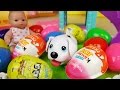 Puppy And Baby Doll Surprise Eggs And Kinder Joy Toys Play Park