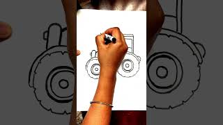 🚜 Easy Tractor Drawing and Coloring for Kids | Fun and Simple Step-by-Step Tutorial! #drawing