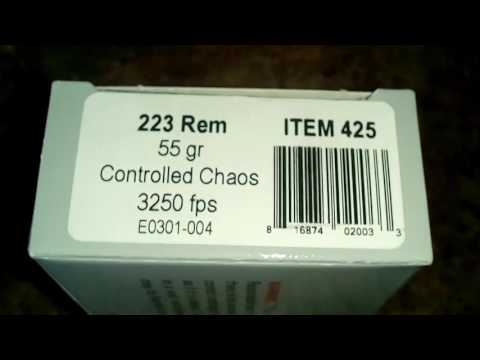 Underwood Ammunition Controlled Chaos 223  barrier penetration and ballistic gel test part 1
