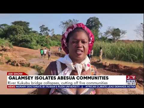Galamsey Isolates Abesua Communities: River Kukubu bridge collapses, cutting off 5 communities