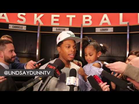 DeMar DeRozan And Kyle Lowry 'Family Moment' Post game -Lindsay Dunn