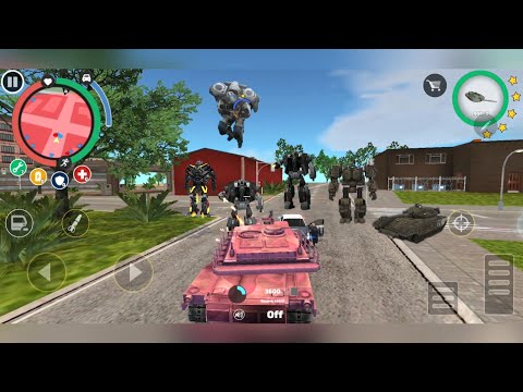 Outwit the Robocops! This Tank is the Only Way to Survive the Rope Hero Vice Town Battle