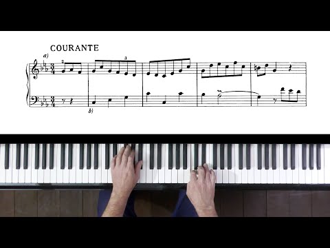 Bach French Suite No.2 "Courante" (take 4) P. Barton, FEURICH 133 piano