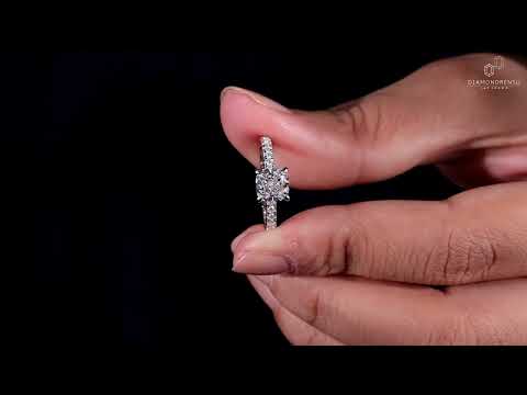 1.51 CT Cushion D/VVS2 Lab Grown Diamond Engagement Ring, IGI Certified Diamond Wedding Ring