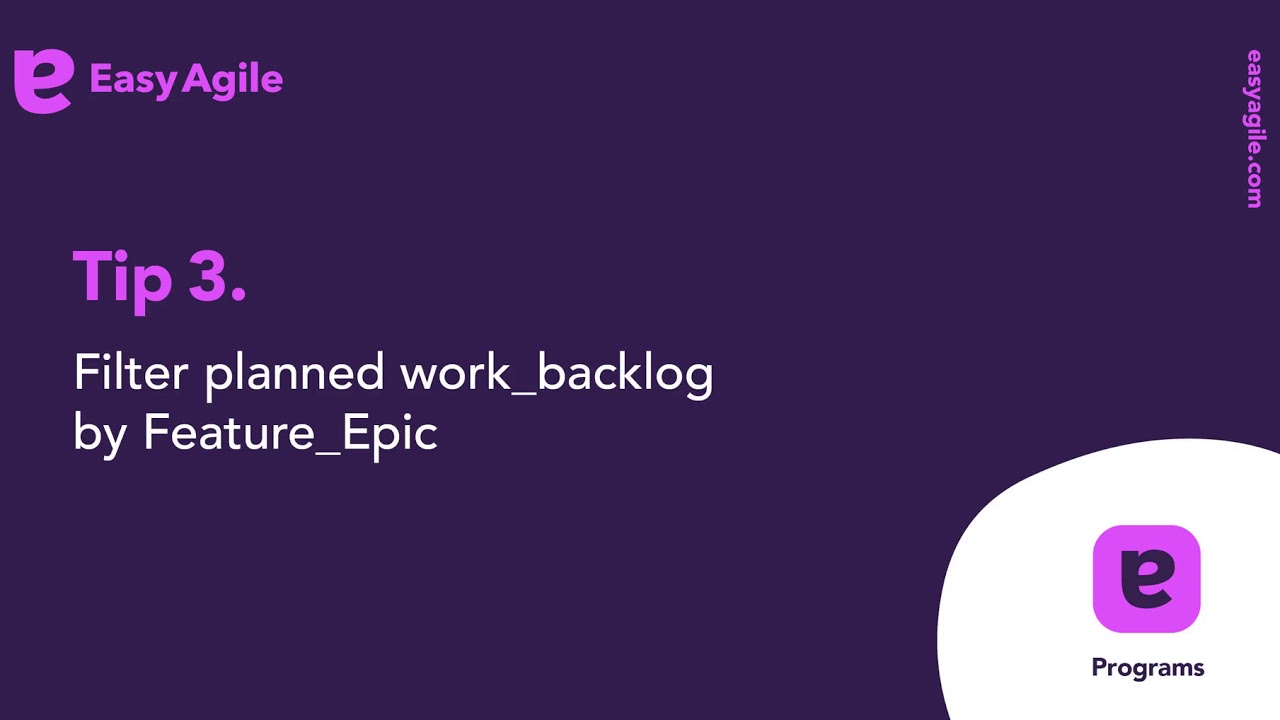 Top 5 tips for Easy Agile Programs