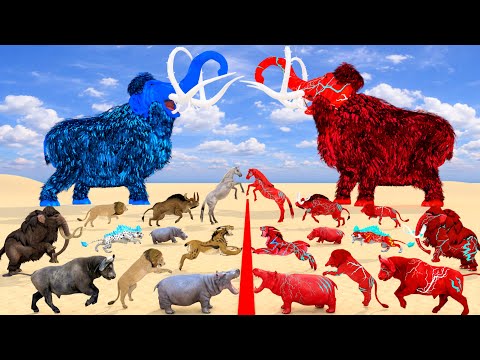 59 Incredible Animals Race vs Dinosaurs vs Prehistoric Mammals Speed Race Run: Who Will Win? ARBS