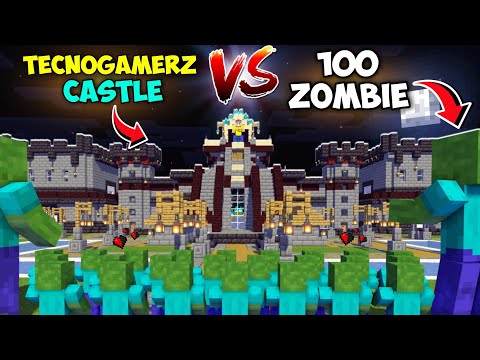 Insane Zombie Castle Defense Challenge in Minecraft