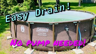 Easy & Simple way to drain your above ground pool!!