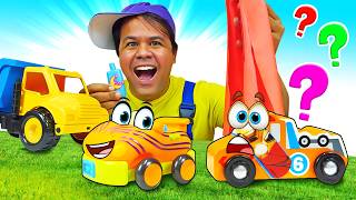 Ops, quebrou! Mecânico de brinquedos vai consertar o carrinho e a colheitadeira de brinquedo!