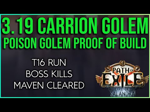 ❰Path of Exile 3.19 Lake of Kalandra❱ Poison Carrion Golem Proof of Build Footage