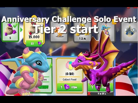 Anniversary Challenge Solo Event-Dragon Mania Legends | Fifth Dragon Tier 2 start | DML