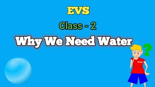 We Need Water। Why we need water class 2 lessons। Class 2 EVS lesson uses of water। Uses of water।।