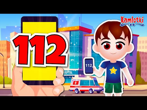 Kazio i Numery Alarmowe dla Dzieci: Numer alarmowy 112 – film edukacyjny | Kamlotki