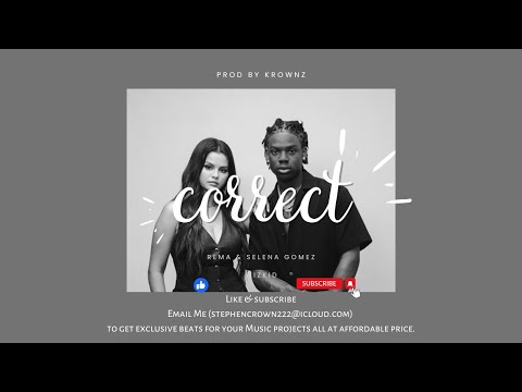 {Free} Rema x Selena Gomez & Wizkid Type Beat "CORRECT" 2022 | Afrobeat instrumental |