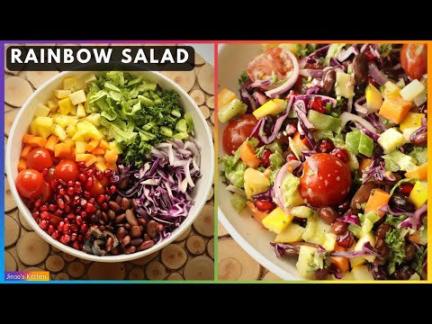 Rainbow Salad Recipe | Healthy and Tasty Salads | 28 Days Salad Challenge #Salad - 14