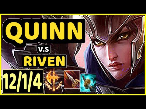 B4DD (QUINN) vs RIVEN - 12/1/4 KDA TOP GAMEPLAY - BR Ranked MASTER