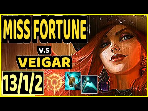 NIXERINO (MISS FORTUNE) vs VEIGAR - 13/1/2 KDA BOTTOM ADC GAMEPLAY - EUW Ranked MASTER