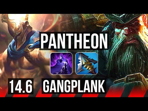 PANTHEON vs GANGPLANK (TOP) | 11/1/1, 6 solo kills, Legendary, Comeback | EUW Master | 14.6