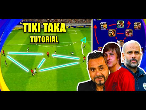 eFootball 2023 | TIKI TAKA PLAYSTYLE TUTORIAL GUIDE | BEST MANAGER, FORMATIONS & SQUAD BUILDING