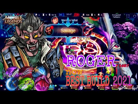 Now!!ROGER  late game Wipe Out SAVAGE!     |PULL BUILD |sakit mobile legens