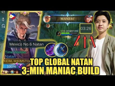 TOP GLOBAL NATAN BEST BUILD 2022 | 3 MINUTE MANIAC! | NATAN CORE 2022 | KIMSTORM | NATAN MLBB 2022